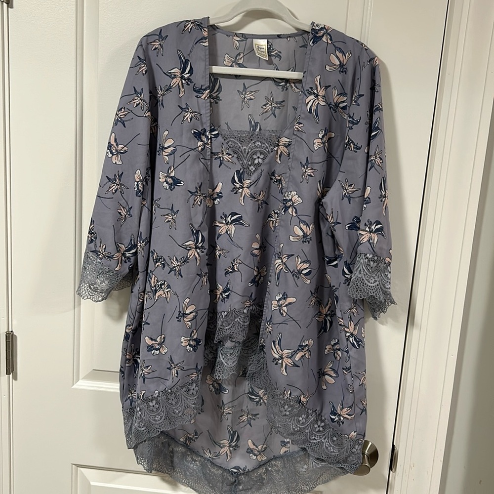 Pajama shorts set with coverup
